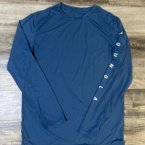 YoungLA Shirt Men’s Blue Long Sleeve Performance Size Stretch Gym Run Train